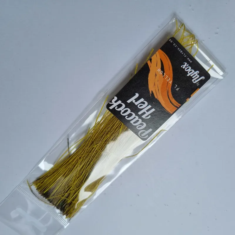 Flybox Peacock Herl Fl.Yellow-2